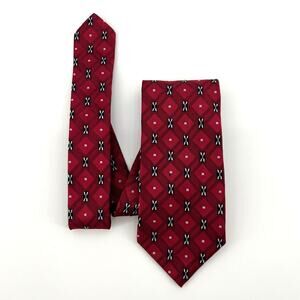J.Z. Richards Nordstrom Red Tie Silk Hand Made in America